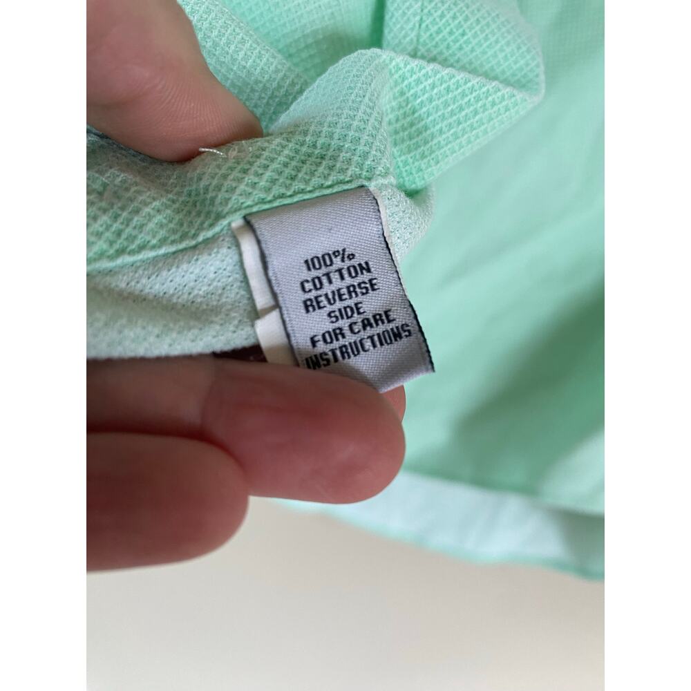 EUC cotton long sleeve green Sid Mashburn button down size large - Picture 3 of 5